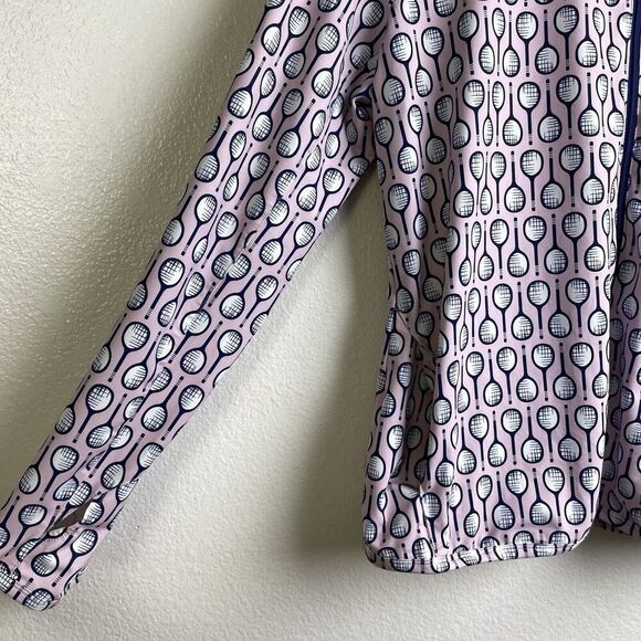San Soleil Womens Jacket XL Pink Top Full Zip Long Sleeve Tennis Stretch UPF UV - Picture 5 of 9